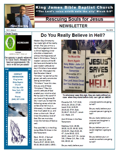King James Bible Baptist Church Newsletter Volume 1, Issue 2