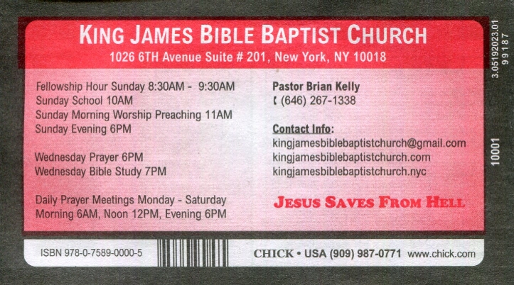 The Back of Custom Gospel Tracts